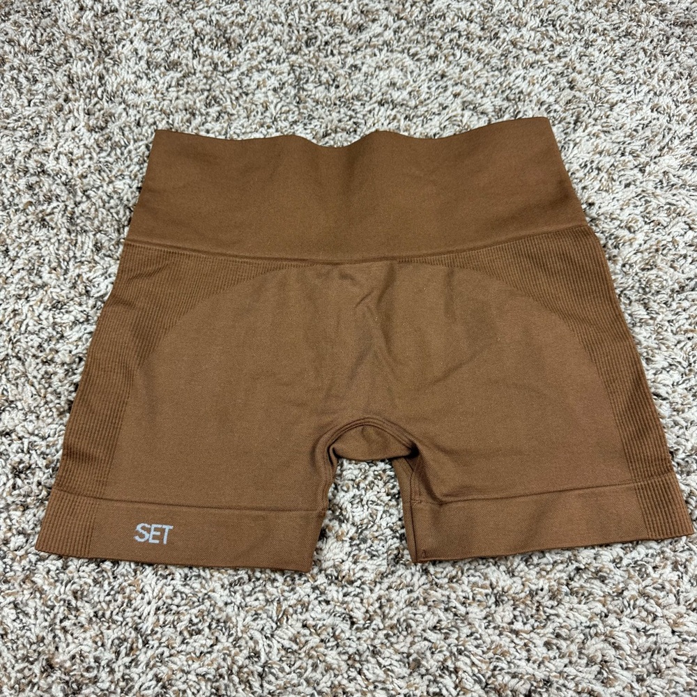 Set Active Sculptflex Bike Shorts in Bark
